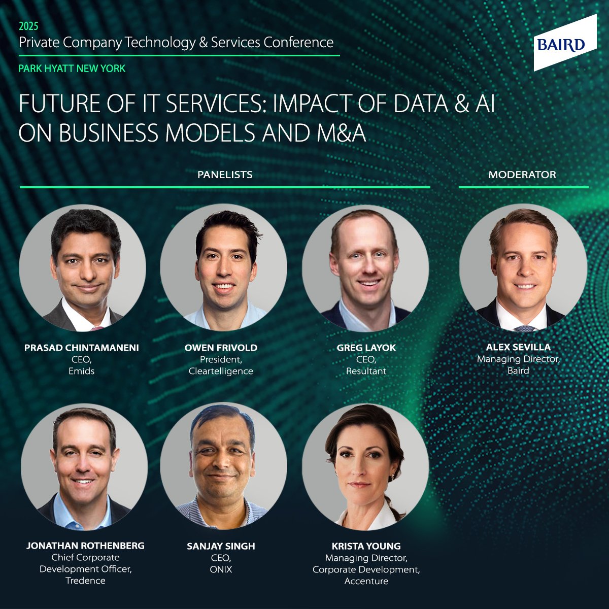 Baird - Future of IT Services: Impact of Data & AI on Business Models and M&A Panel Participants