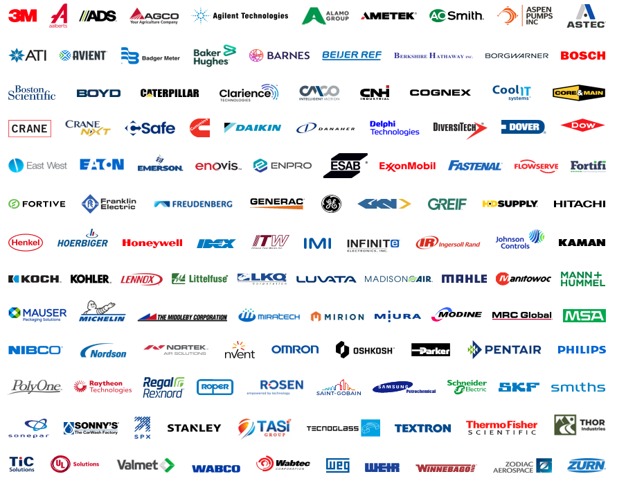 Logos for companies worked with.