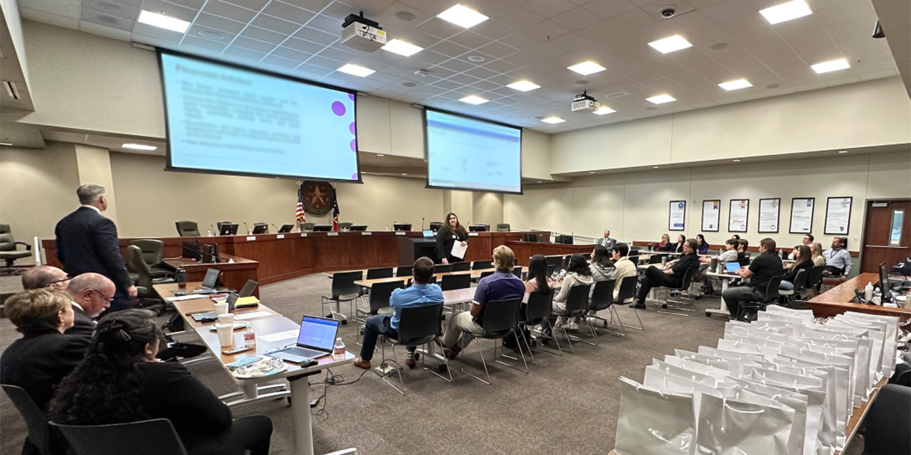 Boerne ISD presentation in a meeting room